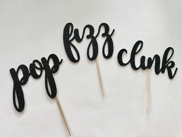 Pop Fizz Clink Cupcake Toppers