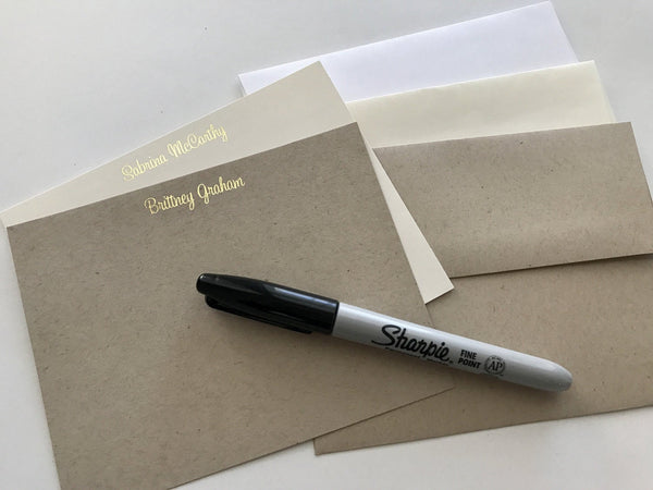 Custom Note Cards, Personalized Stationary, SH
