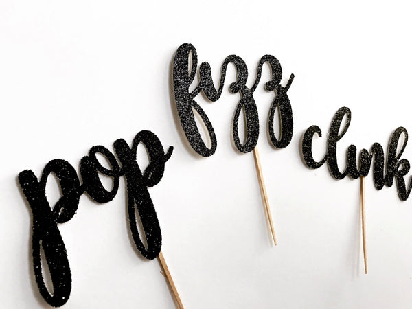 Pop Fizz Clink Cupcake Toppers