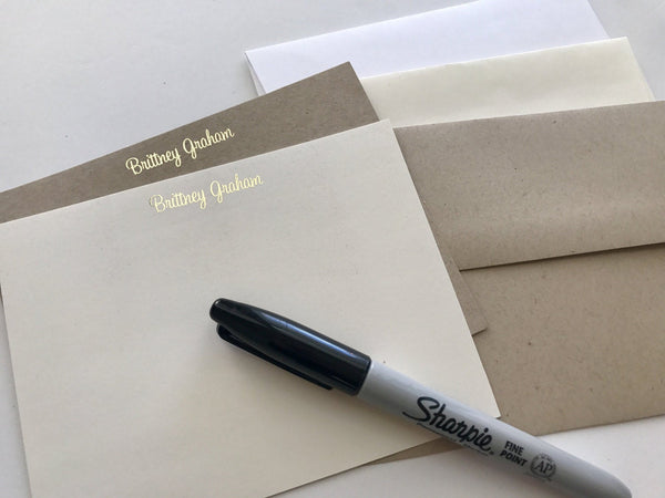 Custom Note Cards, Personalized Stationary, SH