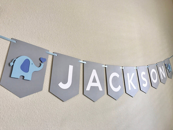 Baby Shower Banner, Custom Name Banner