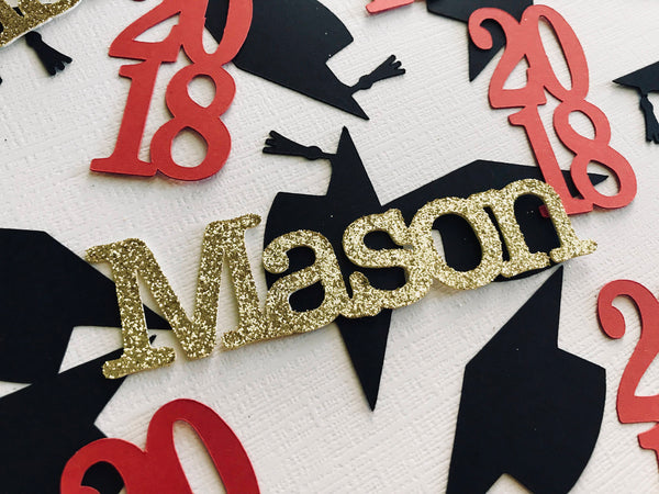 Graduation Name Confetti, Graduation Party Decorations