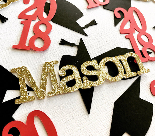 Graduation Name Confetti, Graduation Party Decorations