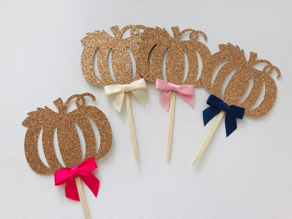 Pumpkin Cupcake Toppers, Fall Cupcake Toppers