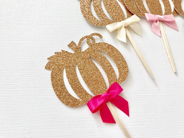 Pumpkin Cupcake Toppers, Fall Cupcake Toppers
