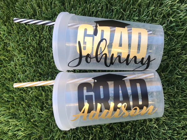Personazlized Graduation Party Cups, Custom Graduation Cups