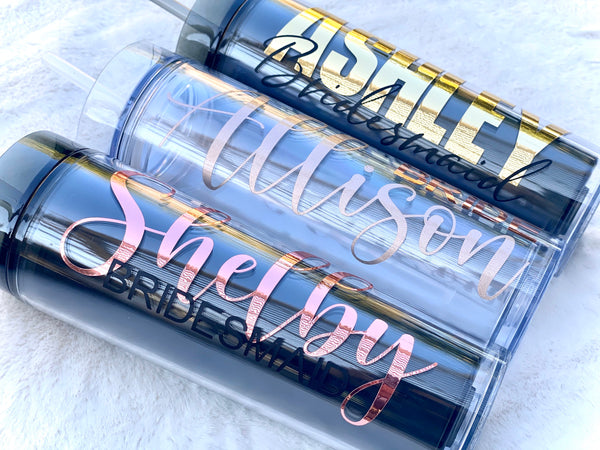 Personalized Tumblers, Bridesmaid Tumblers