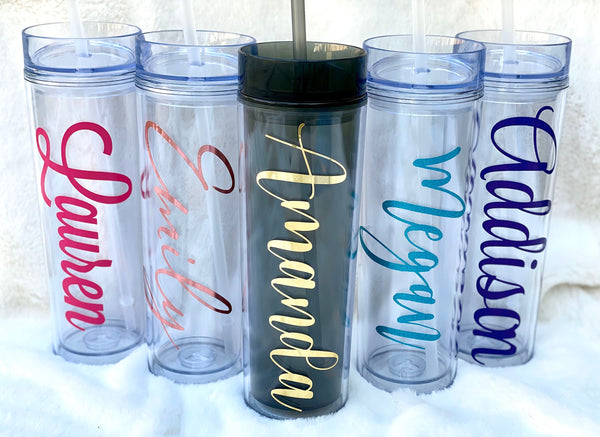 Personalized Tumblers, Personalized Tumbler with Straw