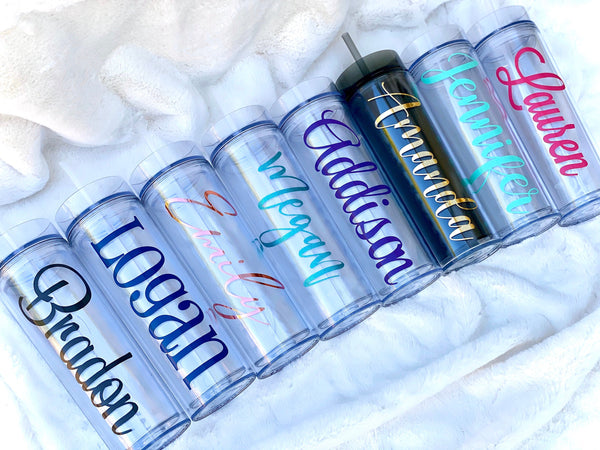 Personalized Tumblers, Personalized Tumbler with Straw