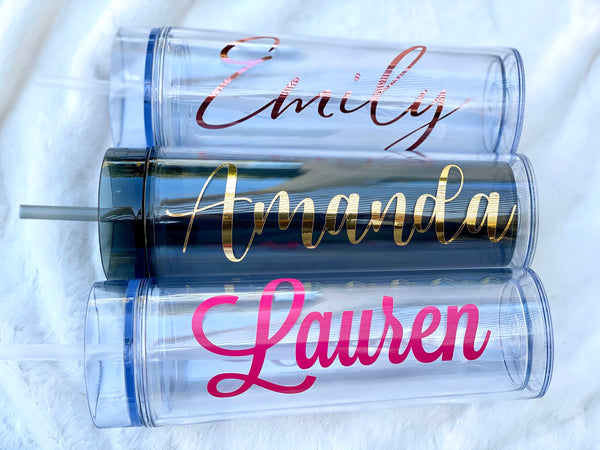 Personalized Tumblers, Personalized Tumbler with Straw