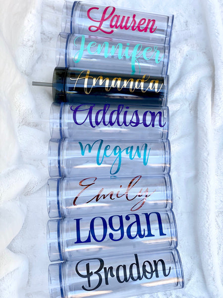 Personalized Tumblers, Personalized Tumbler with Straw