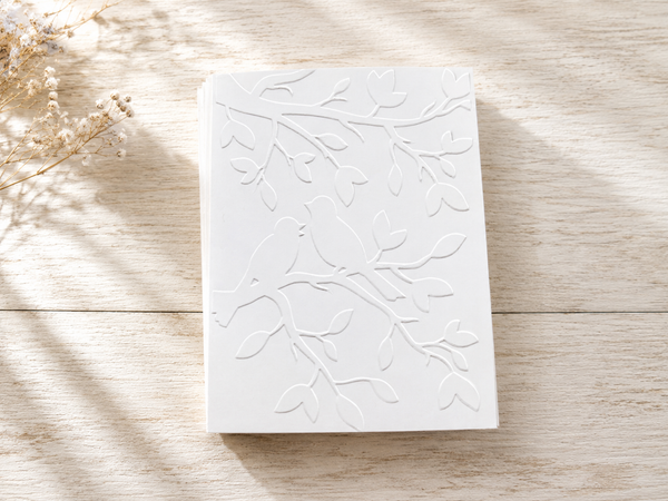 Embossed Greeting Cards, Blank Cards Set,  BIRDS