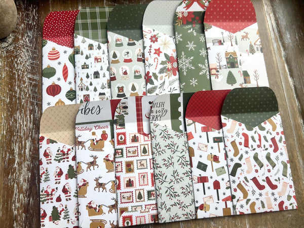 Christmas Gift Card Holders, Christmas Gift Card Envelope, Gift Card Holder, Gift Card Envelope, Mini Envelope, Christmas Gift Wrapping CV