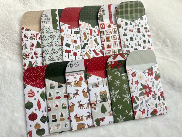 Christmas Gift Card Holders, Christmas Gift Card Envelope, Gift Card Holder, Gift Card Envelope, Mini Envelope, Christmas Gift Wrapping CV