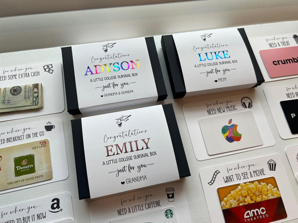 Graduation Gift Card Box Book, College Survival Kit Gift, Adulting Kit, Cash Present Box, High School Graduation Gift, Money Gifting