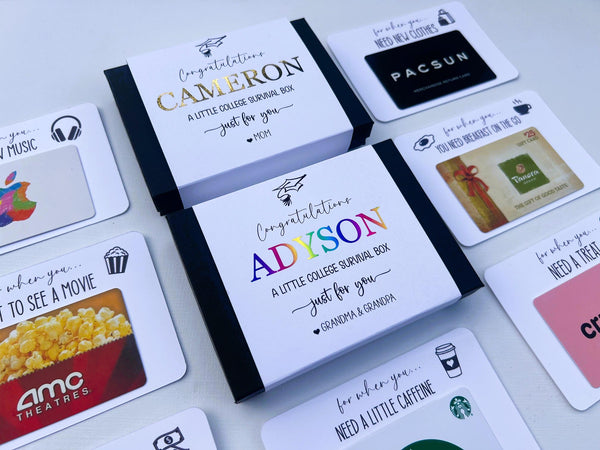 Graduation Gift Card Box Book, College Survival Kit Gift, Adulting Kit, Cash Present Box, High School Graduation Gift, Money Gifting