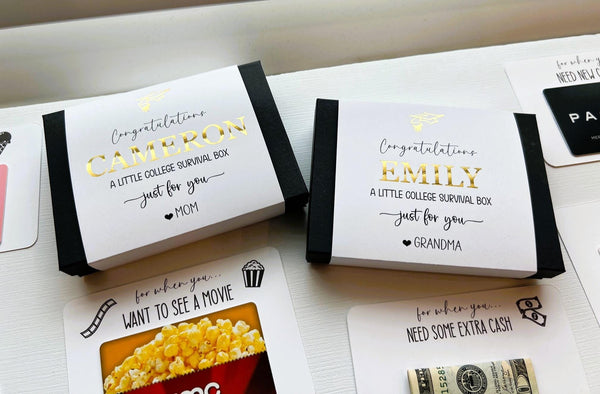 Graduation Gift Card Box Book, College Survival Kit Gift, Adulting Kit, Cash Present Box, High School Graduation Gift, Money Gifting