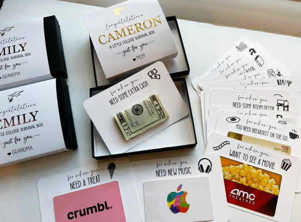 Graduation Gift Card Box Book, College Survival Kit Gift, Adulting Kit, Cash Present Box, High School Graduation Gift, Money Gifting