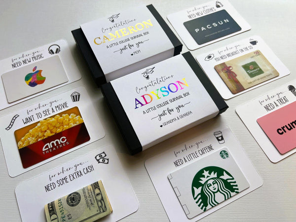 Graduation Gift Card Box Book, College Survival Kit Gift, Adulting Kit, Cash Present Box, High School Graduation Gift, Money Gifting