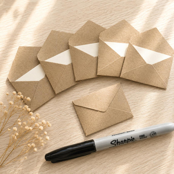 Mini Kraft Envelopes with Note Cards: Tooth Fairy Notes, mini notes, lunchbox notes