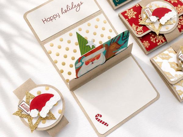 Christmas Gift Card Holder, Christmas Gift Card Envelope, Pop Up Gift Card Holder, Xmas Gift Card Holder, Teacher Gift Card Holder, Set of 3