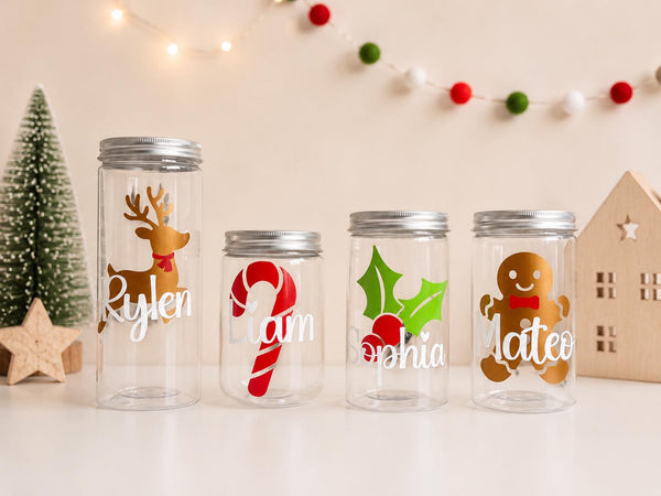 Personalized Christmas Party Cups: School Class Gifts with Lid & Straw