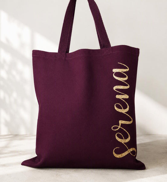 Personalized Canvas Tote Bag: Custom Name Gift