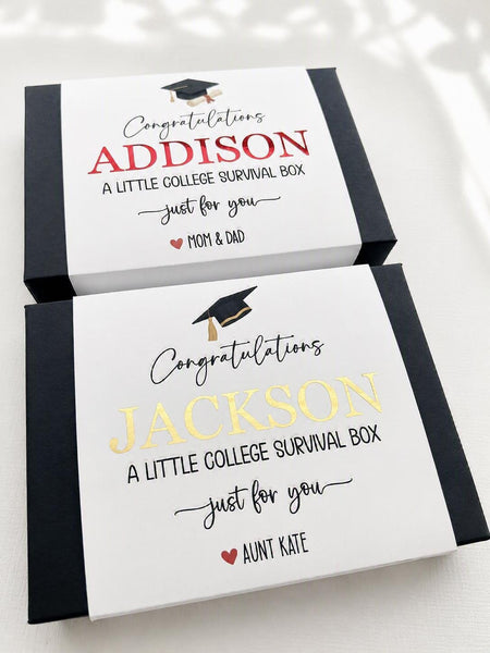 Graduation Gift Card Box Book, College Survival Kit Gift, Adulting Kit, Cash Present Box, High School Graduation Gift, Money Gifting