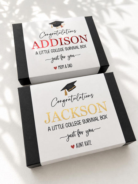 Graduation Gift Card Box Book, College Survival Kit Gift, Adulting Kit, Cash Present Box, High School Graduation Gift, Money Gifting