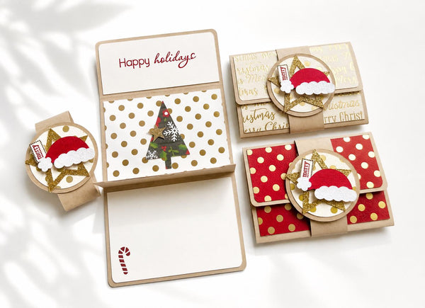 Christmas Gift Card Holder, Christmas Gift Card Envelope, Pop Up Gift Card Holder, Xmas Gift Card Holder, Teacher Gift Card Holder, Set of 3