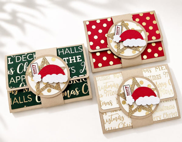 Christmas Gift Card Holder, Christmas Gift Card Envelope, Pop Up Gift Card Holder, Xmas Gift Card Holder, Teacher Gift Card Holder, Set of 3