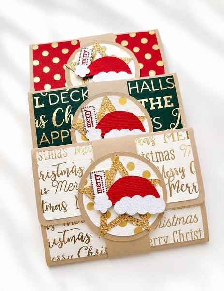 Christmas Gift Card Holder, Christmas Gift Card Envelope, Pop Up Gift Card Holder, Xmas Gift Card Holder, Teacher Gift Card Holder, Set of 3