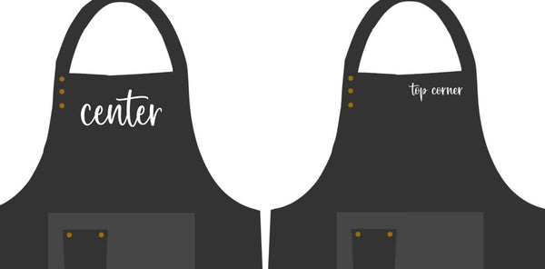 Personalized Apron: Custom Text, Adjustable Straps, Cooking & Baking, Minimalistic, Modern