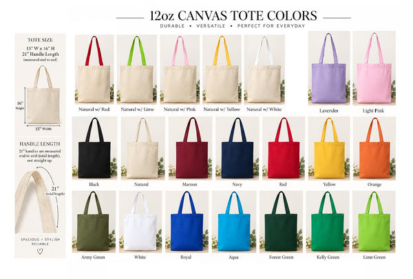 Personalized Canvas Tote Bag: Custom Name Gift