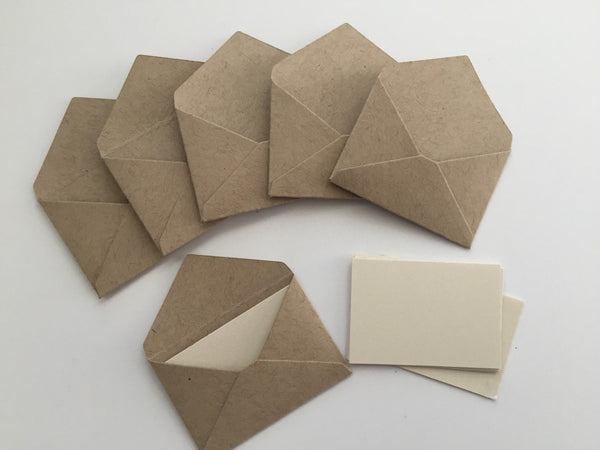 Mini Kraft Envelopes with Note Cards: Tooth Fairy Notes, mini notes, lunchbox notes