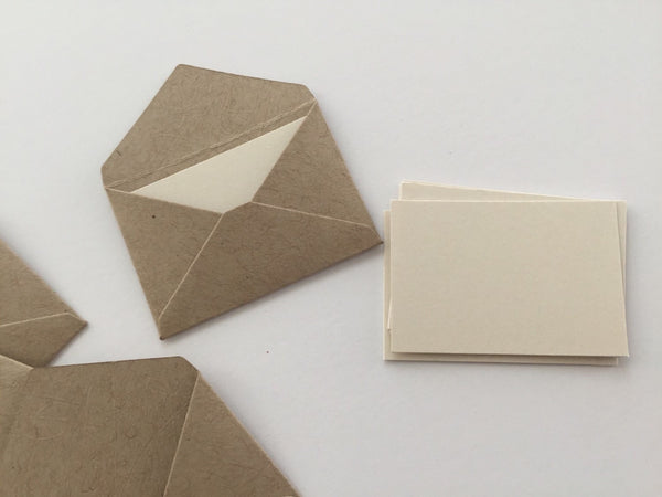 Mini Kraft Envelopes with Note Cards: Tooth Fairy Notes, mini notes, lunchbox notes