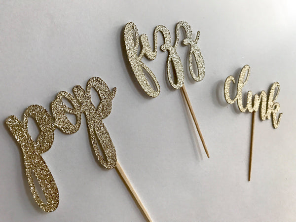 Pop Fizz Clink Cupcake Toppers