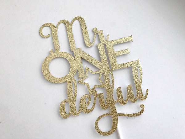 Mr ONEderful Cake Topper, First Birthday Cake Topper, SM