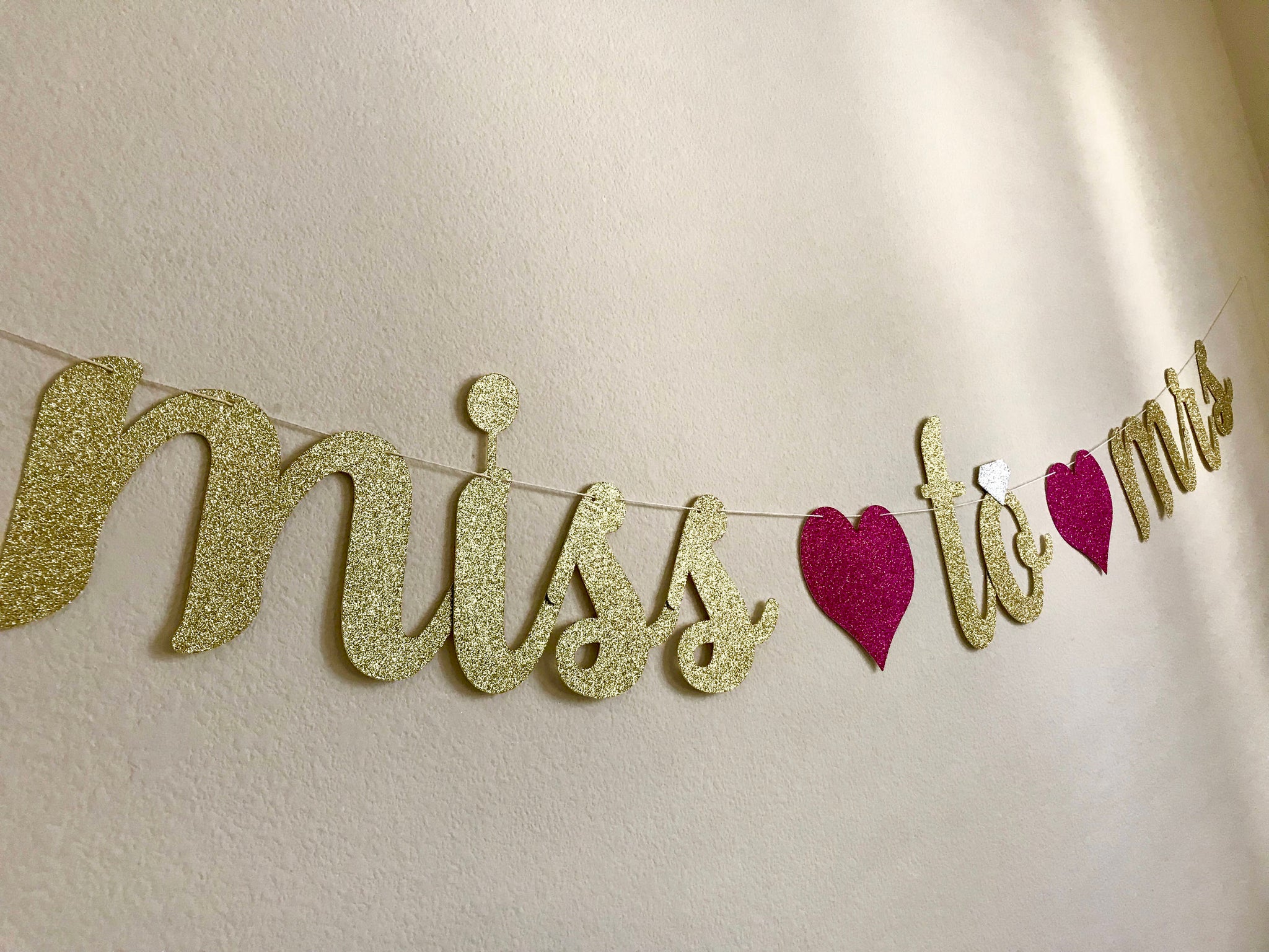 Bachelorette Party Decorations, Miss to Mrs Banner