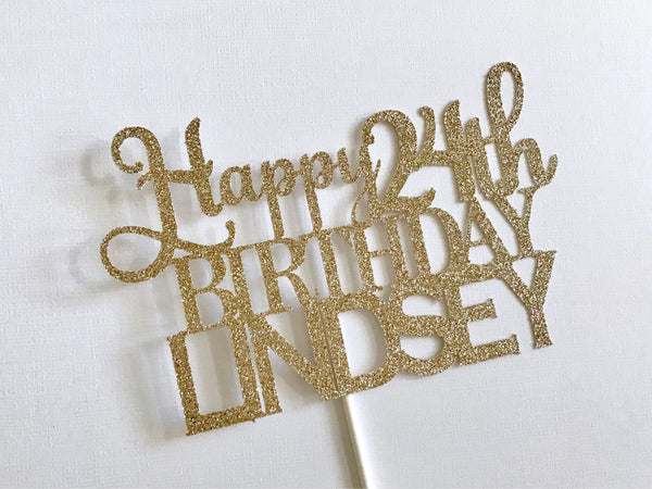 Birthday Cake Topper, Personalized Cake Topper