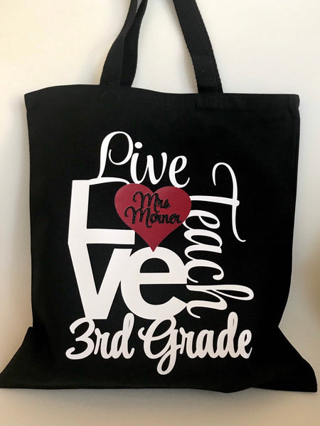 Personalized Teacher Totes, Personalized Teacher Gifts