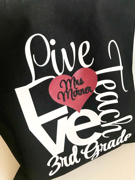 Personalized Teacher Totes, Personalized Teacher Gifts