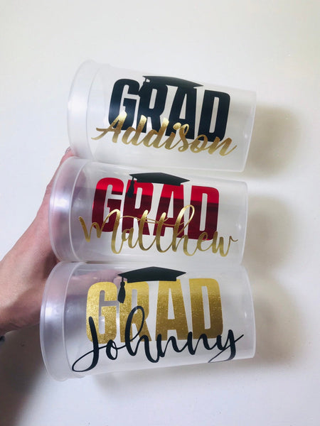 Personazlized Graduation Party Cups, Custom Graduation Cups