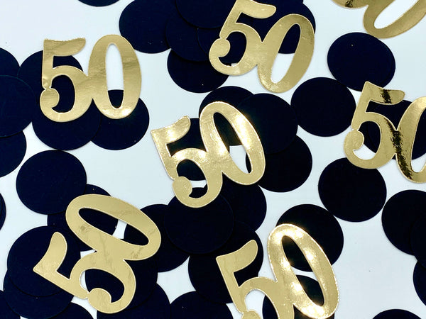 50th Birthday Decorations, 50th Table Confetti
