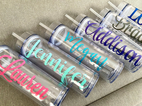 Personalized Tumblers, Personalized Tumbler with Straw