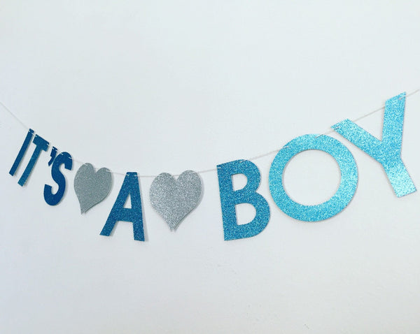 Baby Boy Shower Banner, It's A Boy Banner