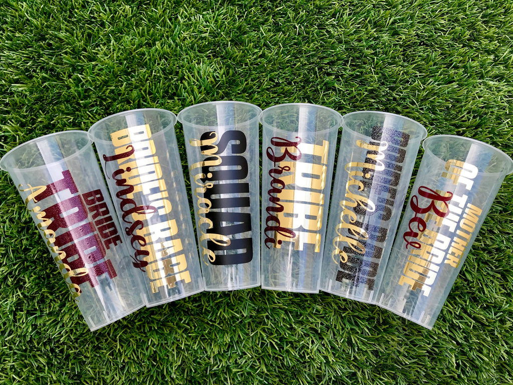 Custom Parties Custom Party Cups, Bridesmaid Party Cups, Birthday Party Cups ...